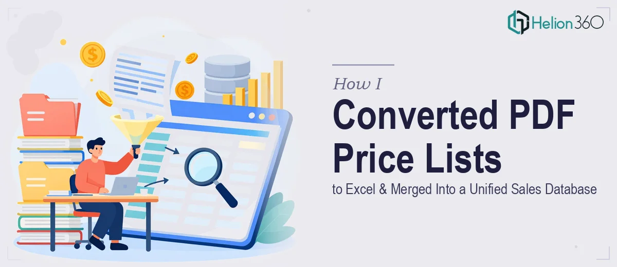 How I Converted PDF Price Lists to Excel and Merged Them Into a Unified Sales Database