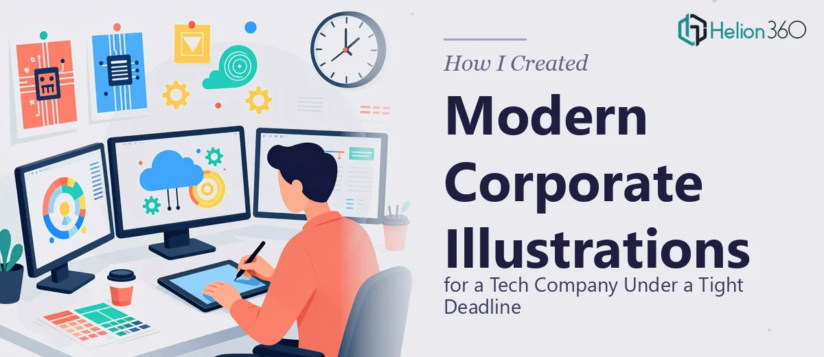 How I Created Modern Corporate Illustrations for a Tech Company Under a Tight Deadline