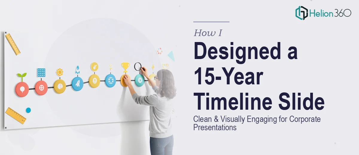 How I Designed a Clean, Visually Engaging 15-Year Timeline Slide for Corporate Presentations