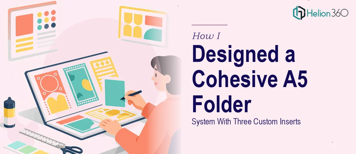 How I Designed a Cohesive A5 Presentation Folder System With Three Custom Inserts