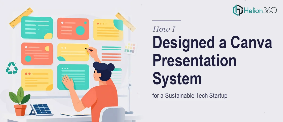 How I Designed a Modern Canva Presentation System for a Sustainable Tech Startup