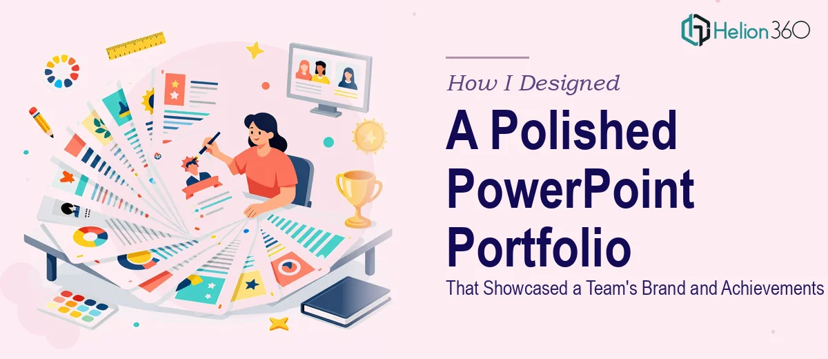 How I Designed a Polished 15-Slide PowerPoint Portfolio That Showcased a Team's Brand and Achievements