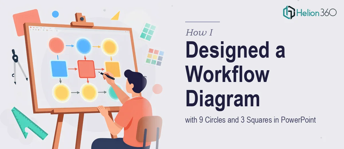 How I Designed a Professional Workflow Diagram with 9 Circles and 3 Squares in PowerPoint