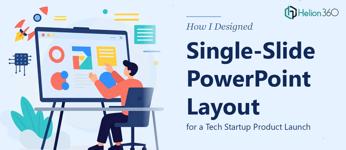 How I Designed a Single-Slide PowerPoint Layout for a Tech Startup Product Launch
