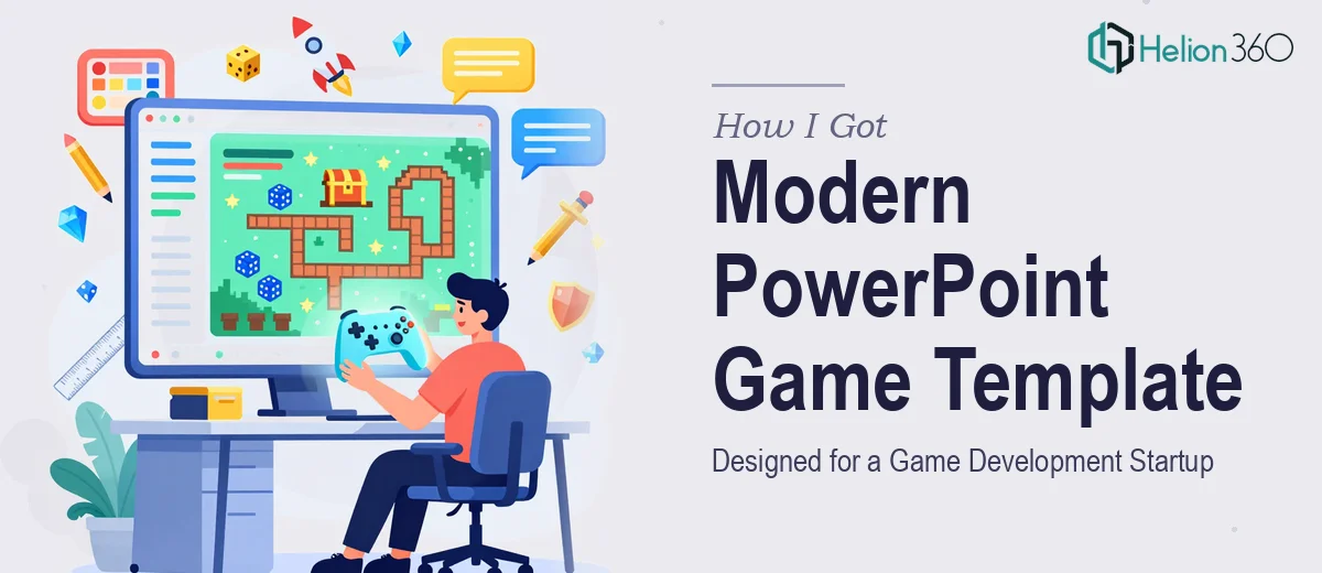 How I Got a Modern PowerPoint Game Template Designed for a Game Development Startup