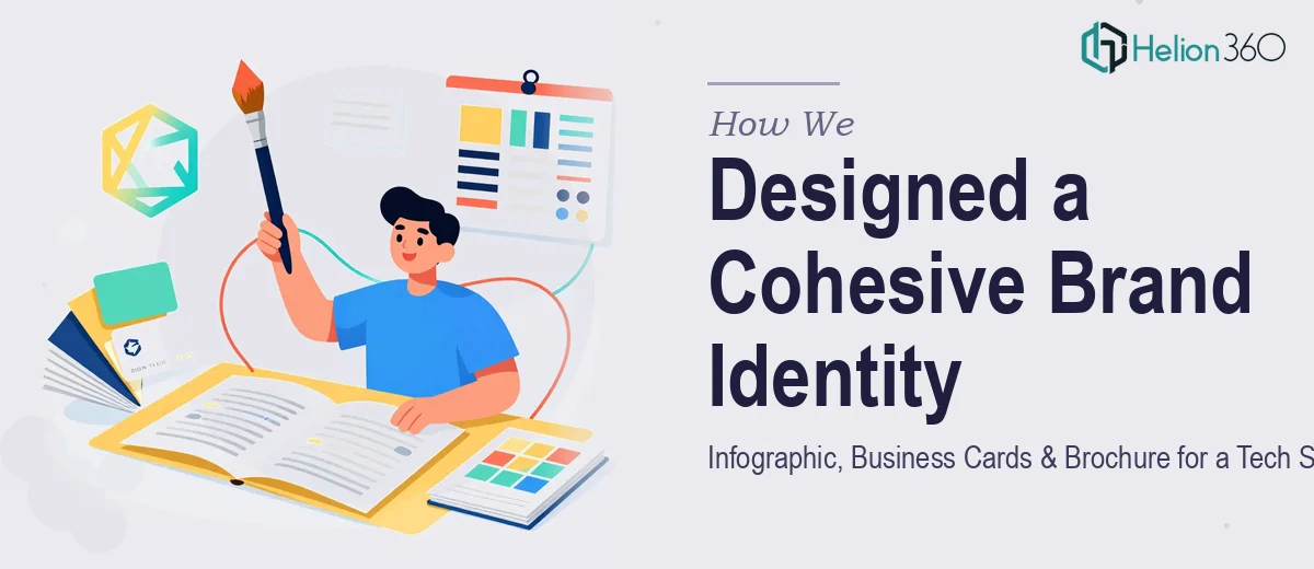 How We Designed a Cohesive Brand Identity System: Infographic, Business Cards, and Brochure for a Tech Startup