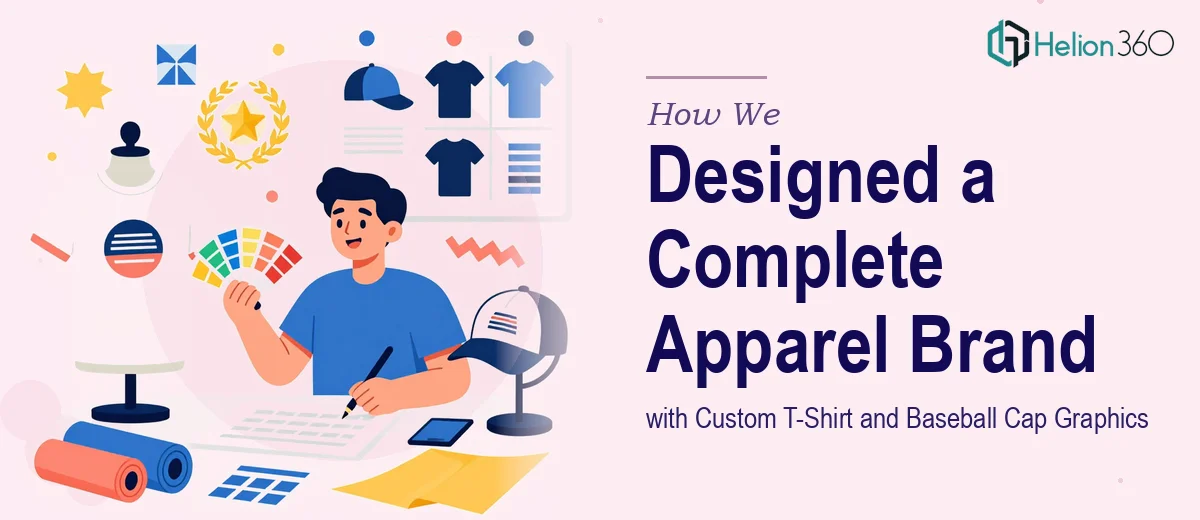 How We Designed a Complete Apparel Branding Collection with Custom T-Shirt and Baseball Cap Graphics
