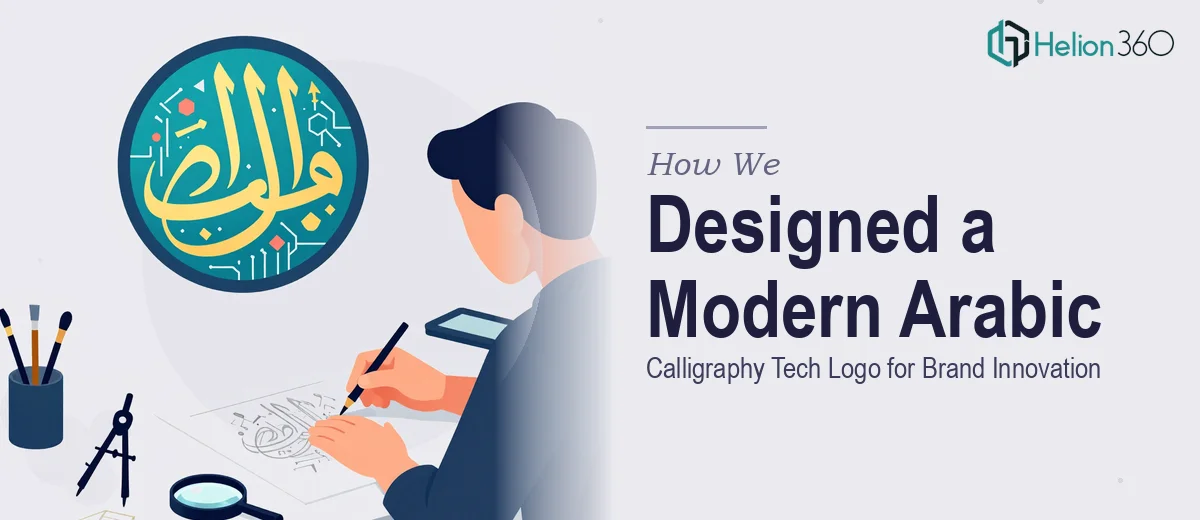 How We Designed a Modern Arabic Calligraphy Tech Logo for Brand Innovation