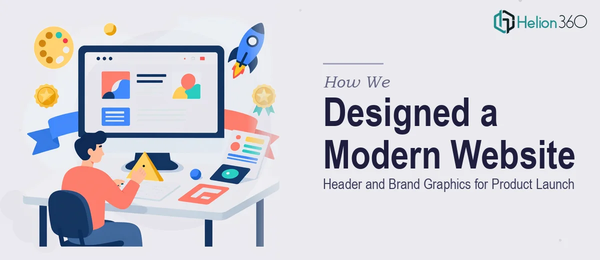 How We Designed a Modern Website Header and Brand Graphics for Product Launch