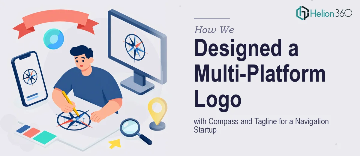 How We Designed a Multi-Platform Logo System with Compass and Tagline for a Navigation Startup