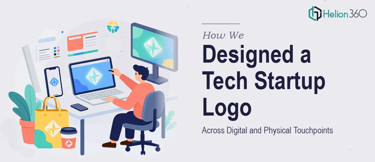 How We Designed a Versatile Tech Startup Logo System Across Digital and Physical Touchpoints