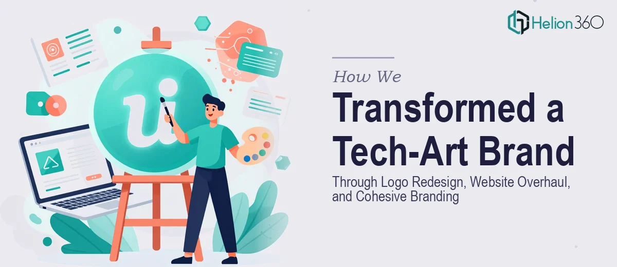 How We Transformed a Tech-Art Hybrid Brand Through Logo Redesign, Website Overhaul, and Cohesive Branding Materials